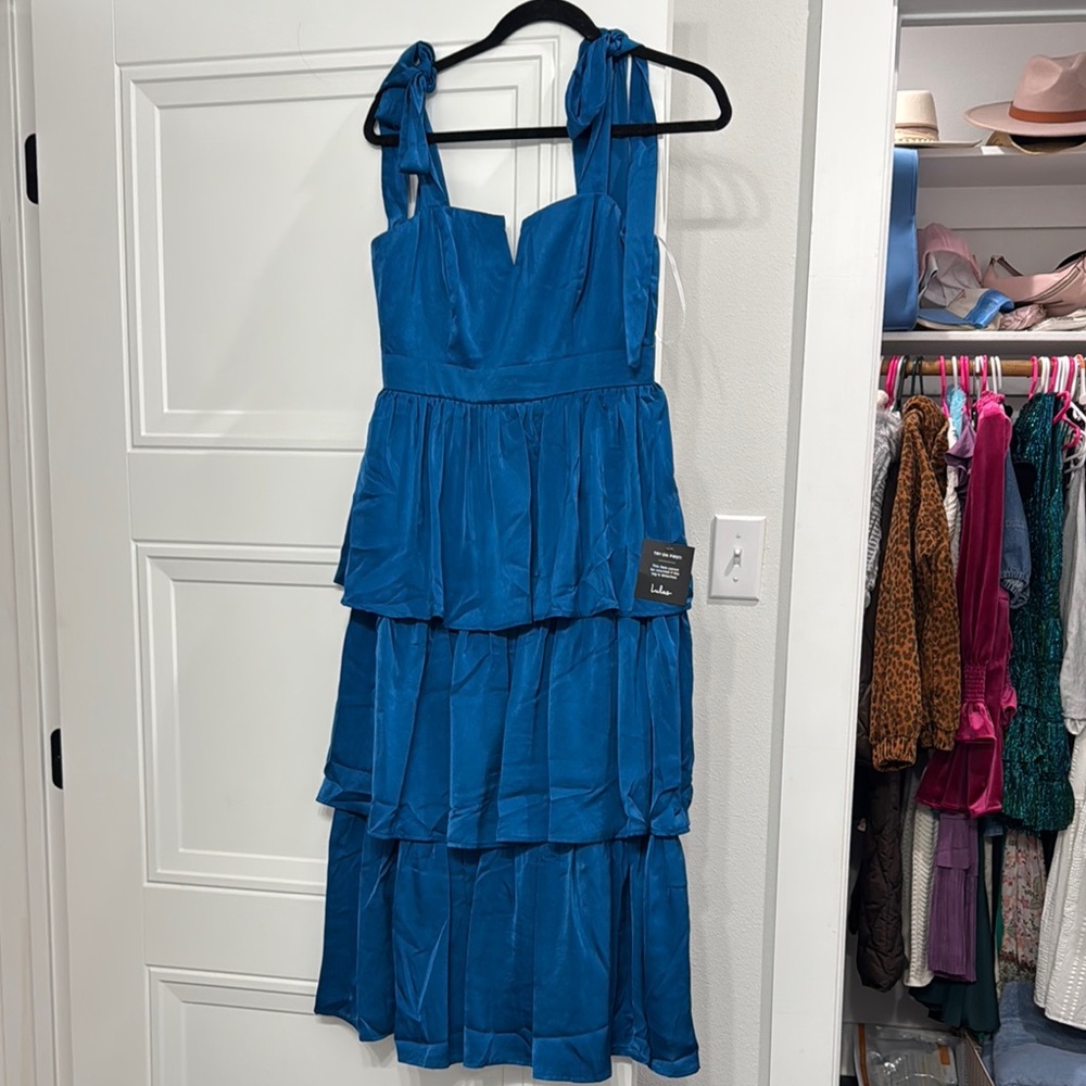 Lulus Blue Tiered Dress